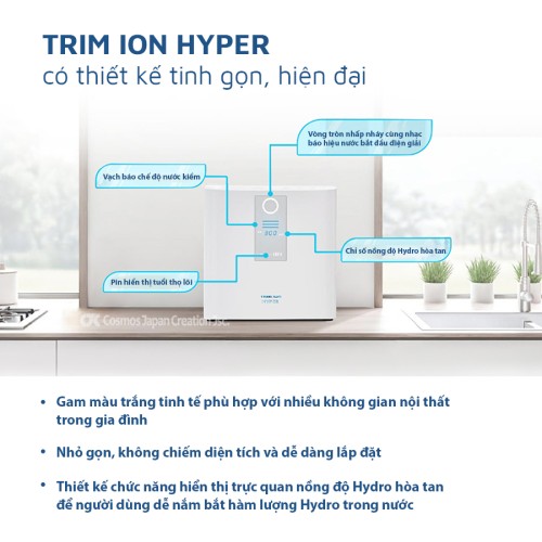 Máy điện giải ion kiềm giàu Hydro Trim ion Hyper (trọn bộ)